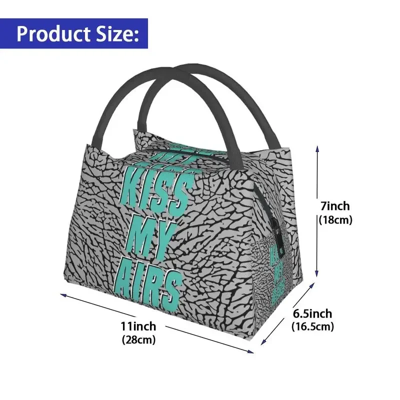 Kiss My Airs Insulated Lunch Bags for Women Resuable Cooler Thermal Food Lunch Box Outdoor Camping Travel Shoulder Bag