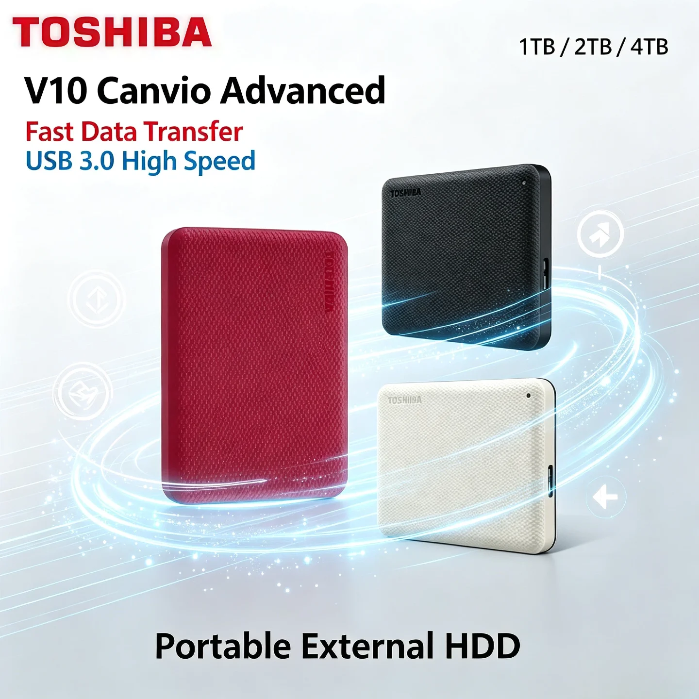 For Laptop Computer Toshiba Canvio Advanced V10 USB 3.0 2.5 " 1TB 2TB 4TB HDD Portable External Hard Drive Disk Mobile 2.5