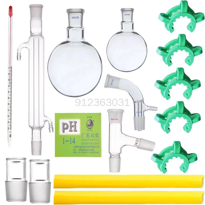 16pcs 500ml Small Distillation Device Kit Chemical Experiment Equipment For Oil extracting And Flower Water production