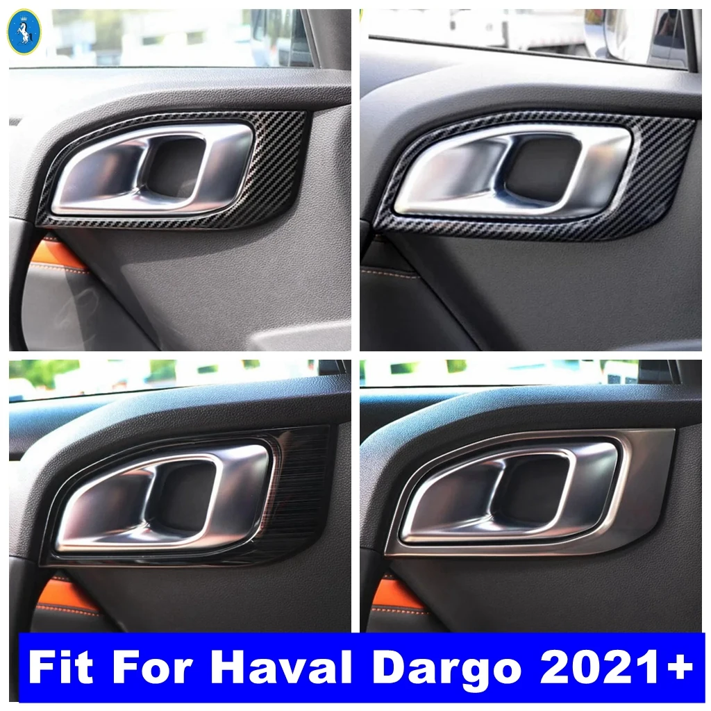 

Stainless Steel Car Inner Door Handle Bowl Frame Decoration Panel Cover Trim Accessories Interior Kit For Haval Dargo 2021 2022