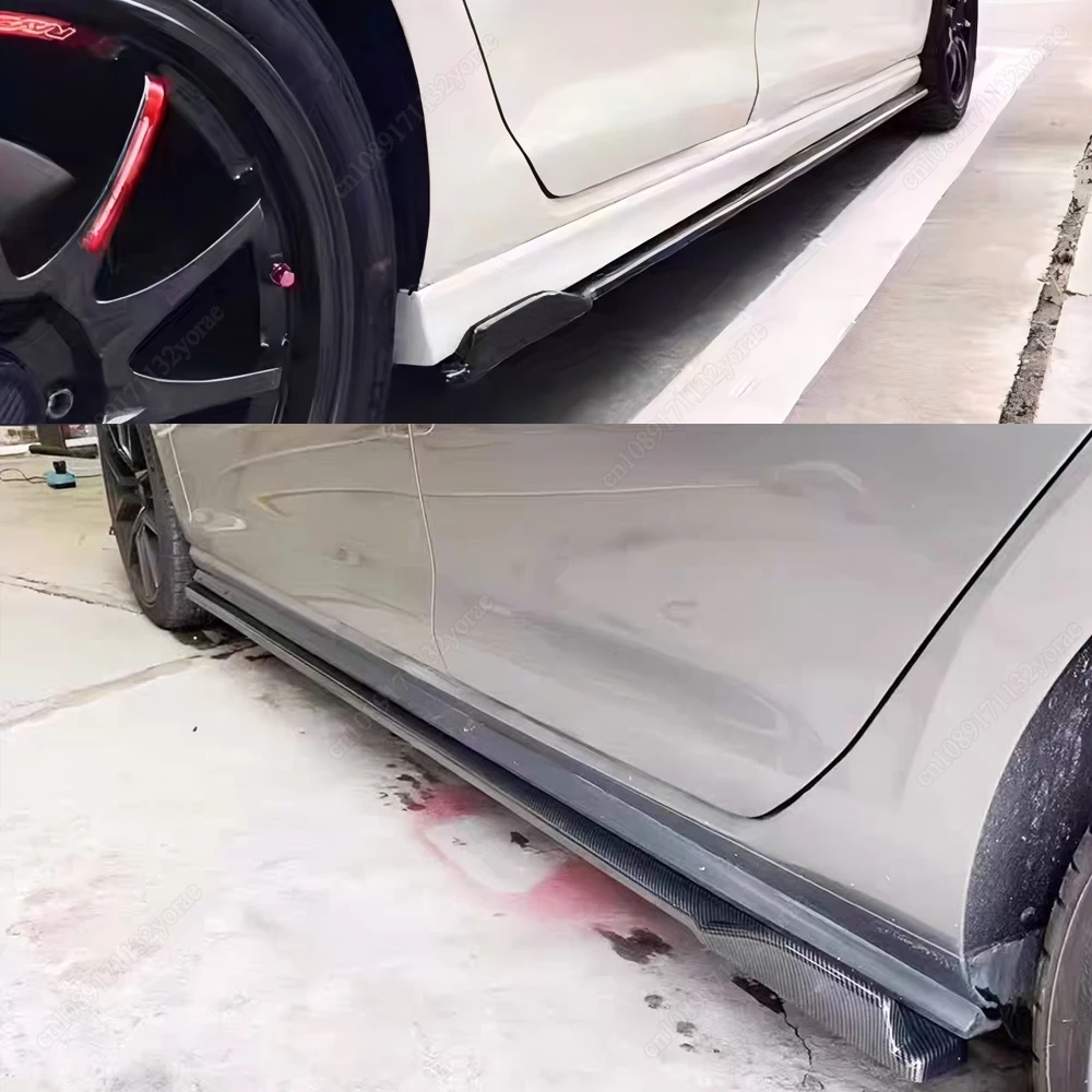 لفولكس واجن جولف 8 MK8 GTI GTD R-line 2020-2024 ماكستون نمط سيارة الجانب تنورة 4 قطعة الجناح الخائن الشفاه الجانب سبويلر ضبط