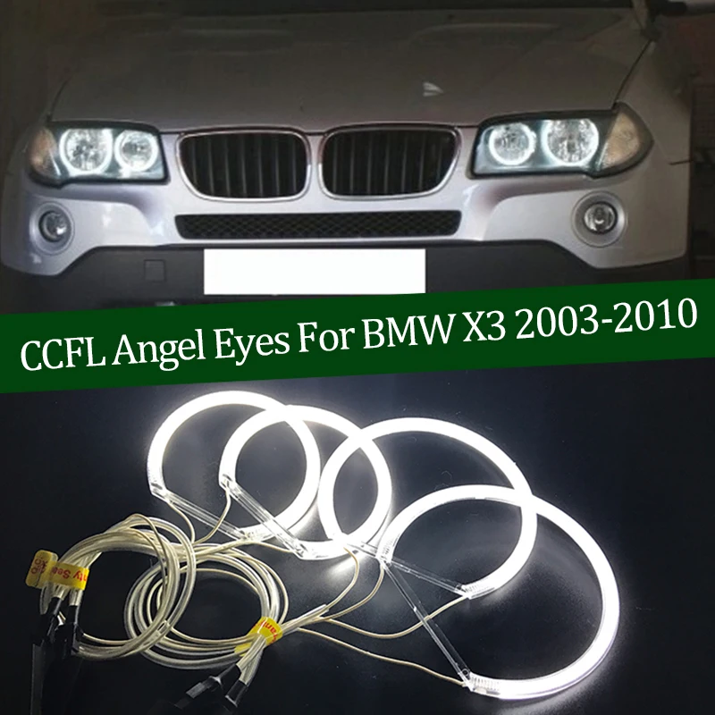 

For BMW E83 X3 2003-2010 Demon Eye Hight Quality CCFL Angel Eyes Kit Warm White Ring 2004 2005 2006 2007 2008 2009
