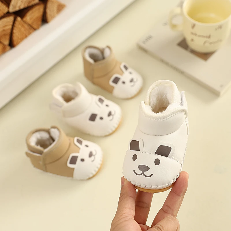

Kids Walking Shoes Casual Versatile Baby Short Boots Suede Warm Soft Sole 2025 Winter New Boys Girls Ankle Boots Non-slip Trendy