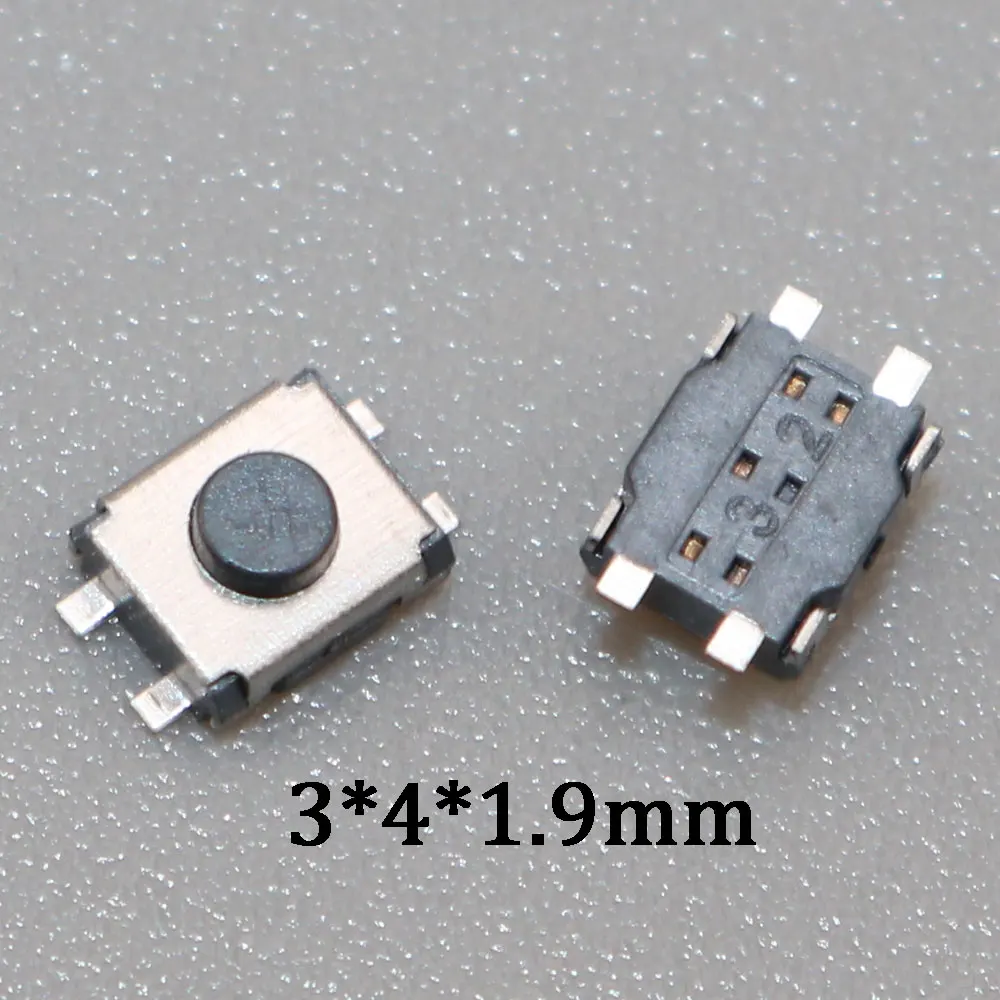 10/20/50 Stück Touch-Mikroschalter, SMD-Schalter, 4-polig, taktile Taktdruckschalter, 3 x 4 x 1,9 mm, 3 x 4 x 2,5 mm, Mini-Tasten – Detail 2