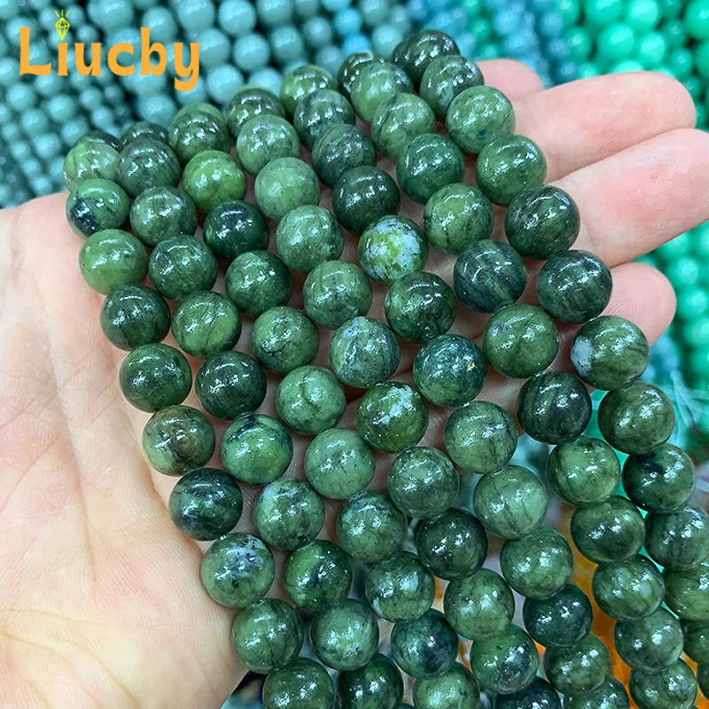 4〜12mm 翡翠ビーズ 15インチ ドリーム チャーム ブレスレット