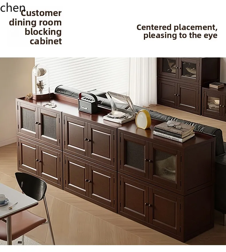 HXL Solid Wood Multi-Functional Free Combination TV Cabinet Storage Bookcase