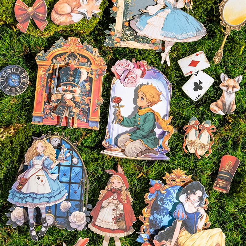Mr Paper 45pcs/3dags Fairytale Adventure Story Theme Hard Card Sticker DIY Handbook Card Photo Frame Scrapbook Diary Magazine