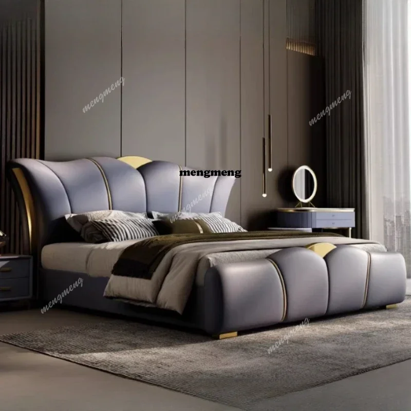 

Pretty Luxury Frame Double Bed European Wooden Unique King Size Double Bed Hotel Modern Letto Matrimoniale Bedroom Furniture