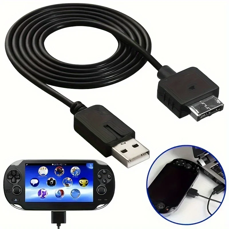 Durevole cavo di ricarica USB Ps Vita serie 1000: sincronizzazione dati e cavo di alimentazione per Sony Playstation, trasferimento musicale e video