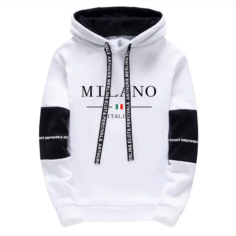 Men's Set/Hoodie/Pants Italy Trendy Hoodie Sportswear Outfit 2026 Autumn Daily Casual Fashion Hooded Sweatshirt and Jogger Pants view 5