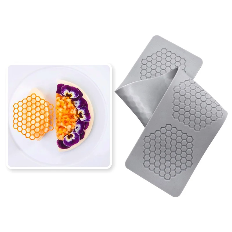 Honeycomb Design Lace Mat Cake Silicone Mold DIY Chocolate Creative Presentation Decoration Baking Mold