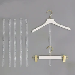 10 pieces hanger clothing store trouser clip connection strip plastic transparent, white transparent hanging strip, convenient