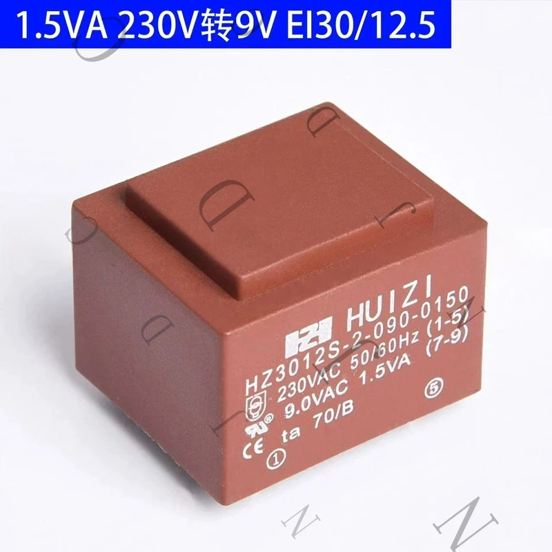 1.5VA 230V To 9V 12V EI30/12.5, 1.5VA 230V To 10V EI30/10.5, 380V To 12V EI30/12.5 Waterproof Epoxy Encapsulated