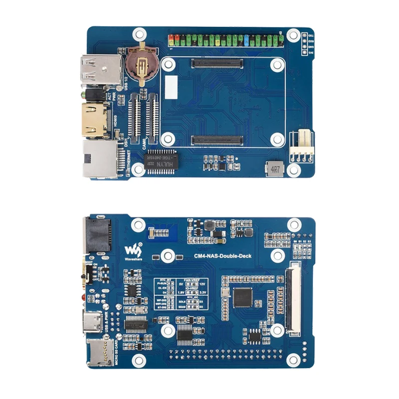 Обчислительный модуль Raspberry Pi CM4 Хост NAS Сервер хранения домашней сети Двойной интерфейс SATA 2-дюймовый ЖК-дисплей (CM4 не входит в комплект)