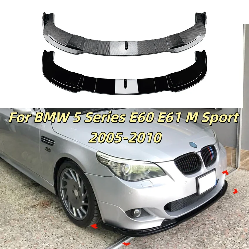 

Front Bumper Lip Splitter Spoile Diffuser ABS Body Kit Protector For BMW 5 Series E60 E61 525i 530i 540i 550i M Sport 2005-2010