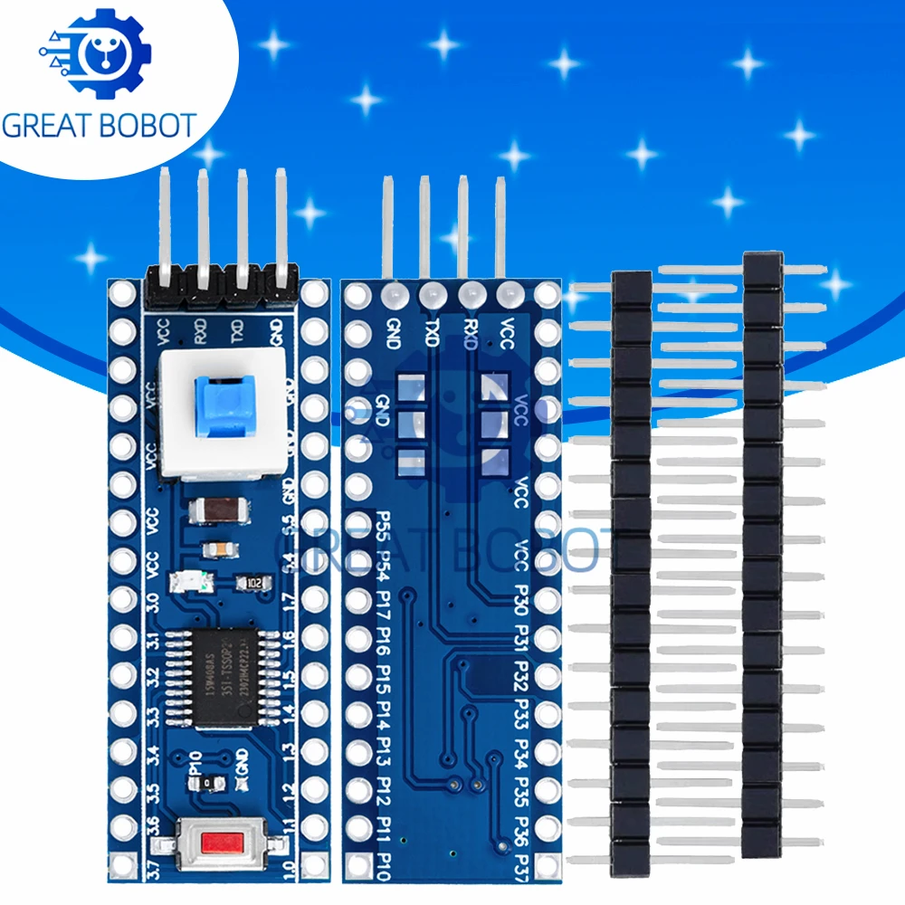 STC15W408AS TSSOP20 51 MCU Minimum System Board 2.5V-5.5V for Electronic DIY