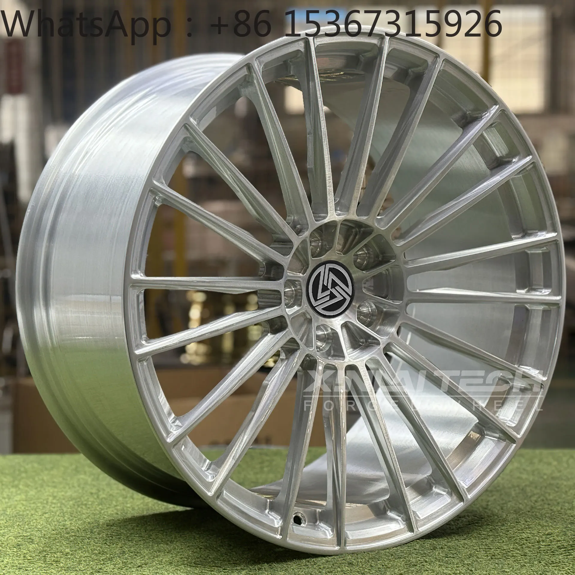 Silver Brushed Multi-spoke Concave Monoblock Forged Wheels 17 18 19 20 21 22 23 Inch 5x112 5x114.3 5x120 PCD Car Alloy Rims