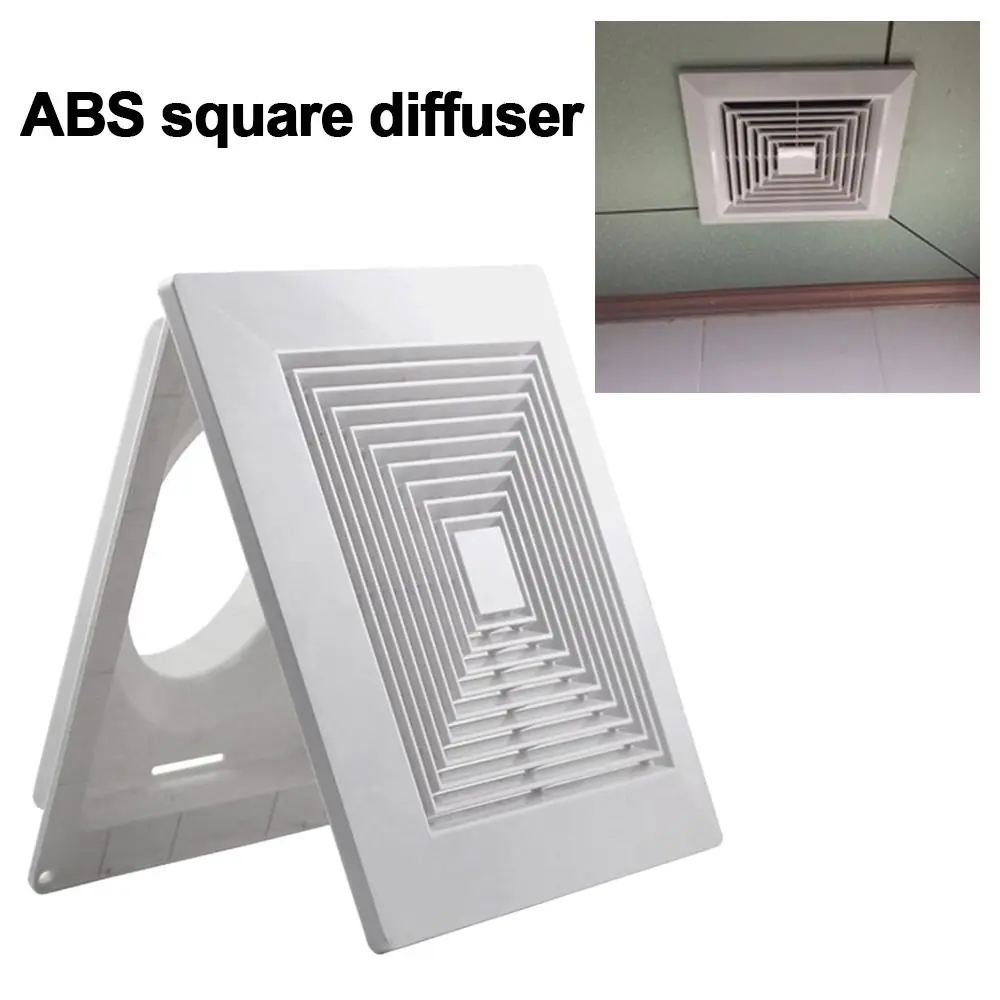 

Useful Plastic Grille Air Outlet White Ventilator Cover Ceiling Vent Square Air Vent Grille Indoor Use