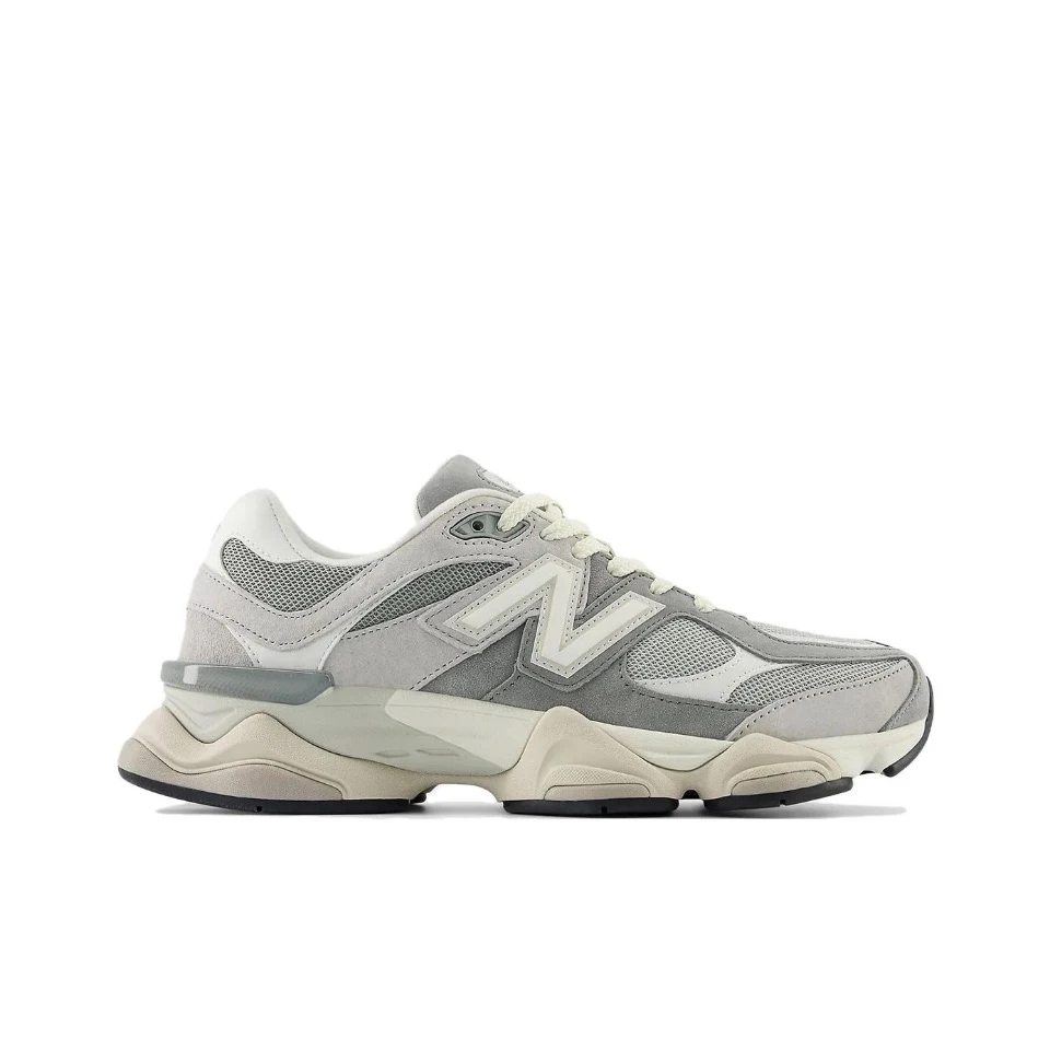 Original New Balance NB 9060 Low-Top Athleisure Shoes in Light Gray Men's and Women's Unisex Sneakers