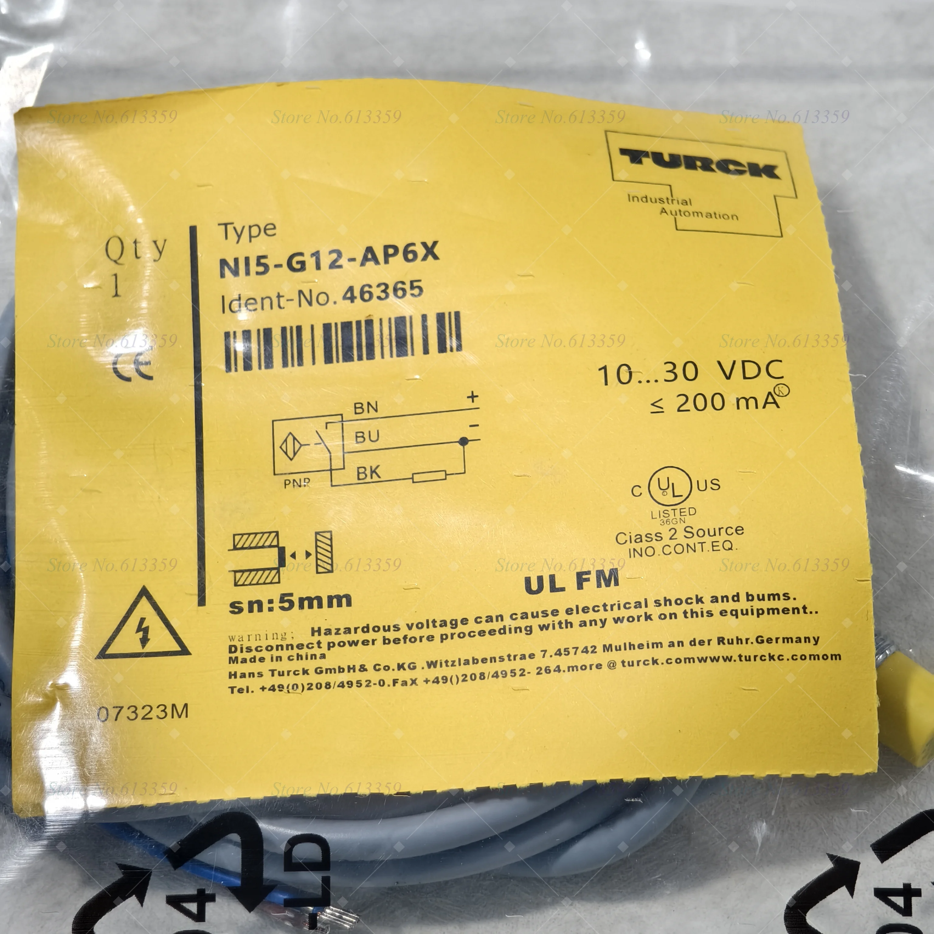 1 قطعة NI5-G12-AN6X NI5-G12-AP6X Bi2-G12-AP6X Bi2-G12-AN6X Turck القرب التبديل الاستشعار جديد عالي الجودة