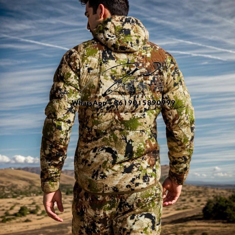 Down jacket spring camouflage fishing costume