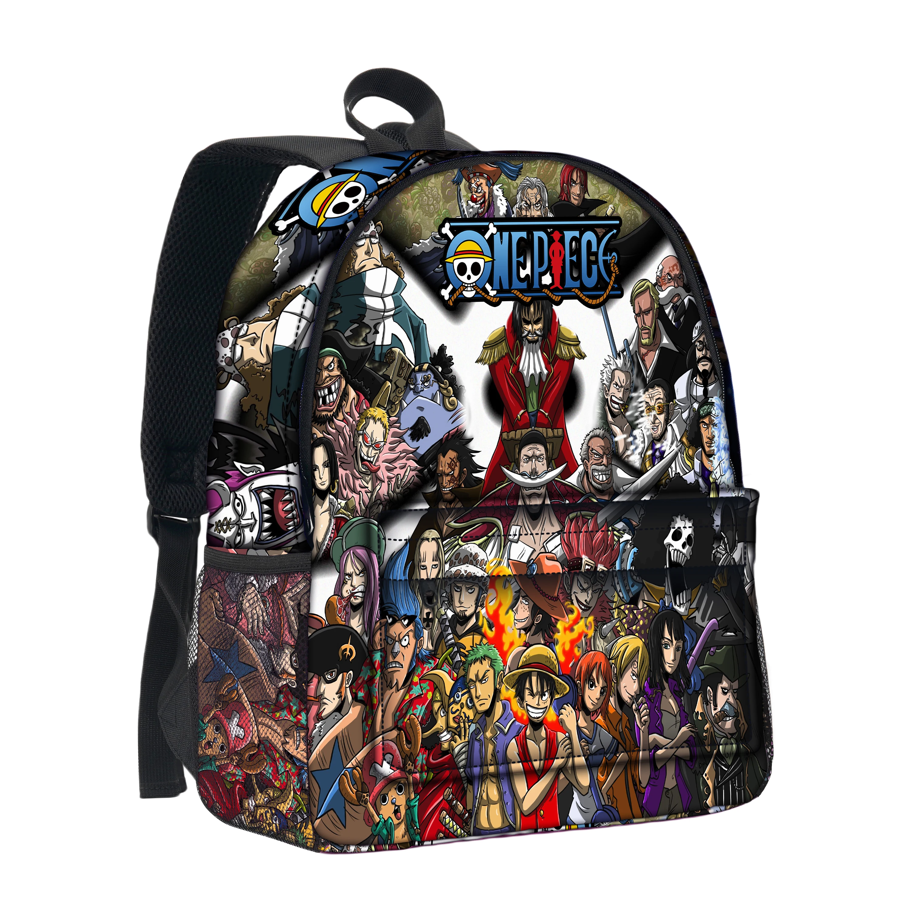Mochila escolar de ONE PIECE Monkey D. Luffy, caja de lápices, mochila para niño y niña, mochila portátil de gran capacidad para jóvenes, mochila para estudiantes de Anime