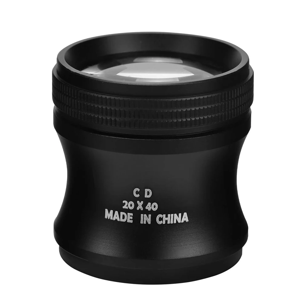 

Desktop Magnifying Glass 20X Metal Magnifier Portable Monocular Loupe Lens For Jewelry Tools Reading Identification Textile