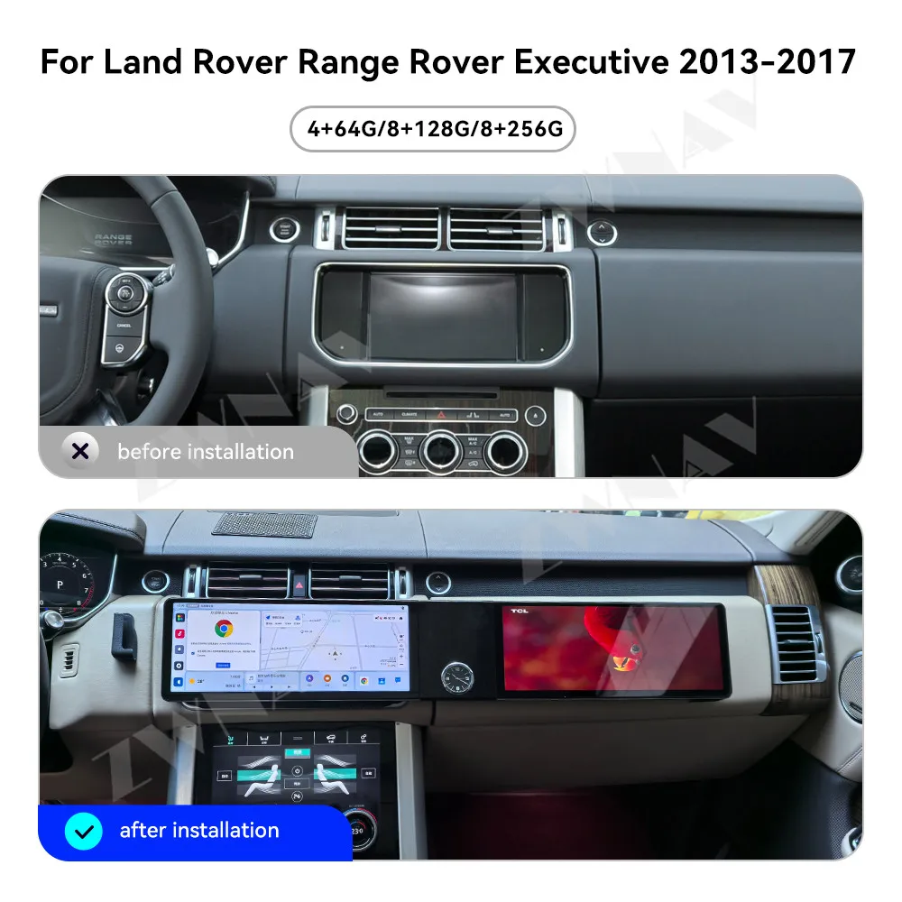 Car Radio Dual 12.3“ Screen For Land Rover Range Rover Executive 2013-2017 Navi Wireless GPS  Player Stereo Multimedia Player