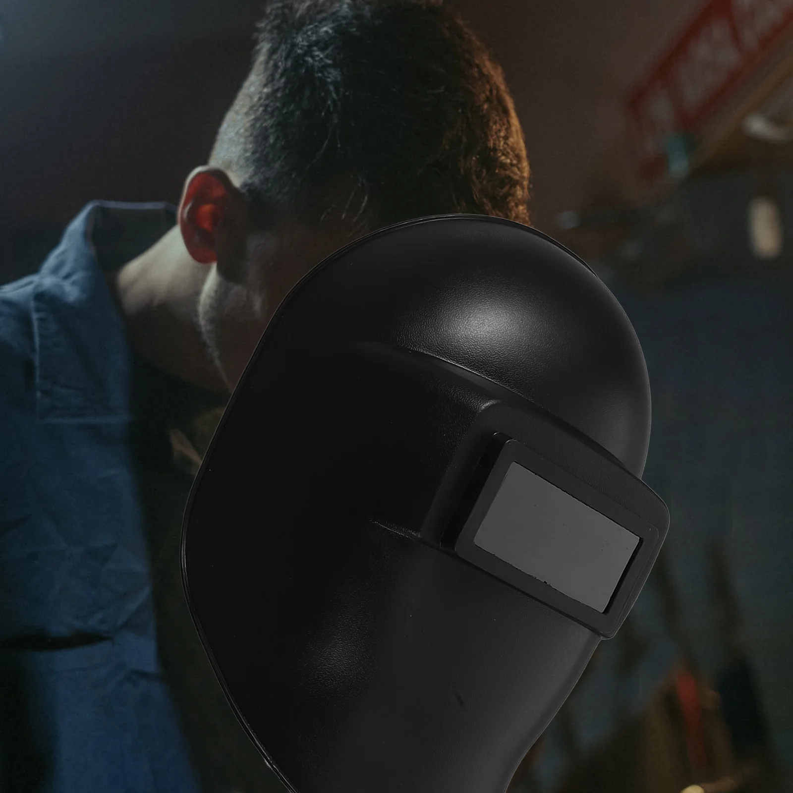 

Welding Face Protector Black Handheld with Flip-Up Lens Grinding Cutting Safety Mask Auto Adjusting Welding Protection