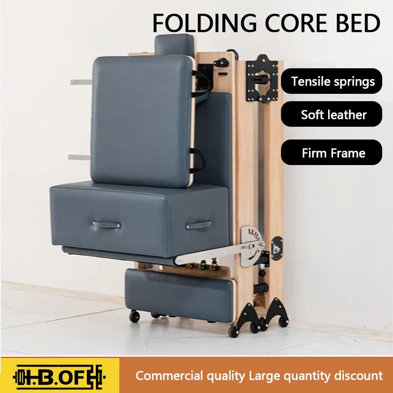 Pilates Reformer Machine Pilates Bed Fitness Equipment Woodiness Yoga Studioalf Elevated Maple Wood Home Gym Shaping Pilates Bed