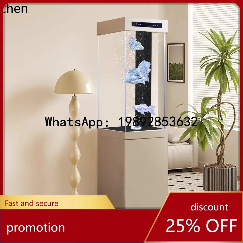 

Аквариум для гостиной HT, компактный, от пола до потолка, интегрированный, стеклянный, вертикальный, квадратный, с нижним фильтром.