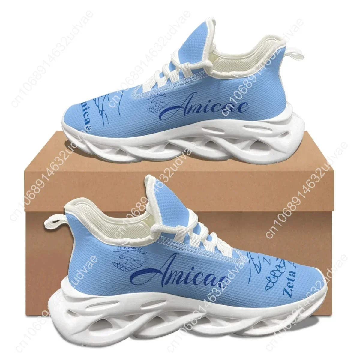 Zeta Amicae, nueva tendencia, zapatillas de deporte informales con estampado 3D para mujer, zapatos ligeros con cordones, zapatos de plataforma Friends Of Zeta para mujer