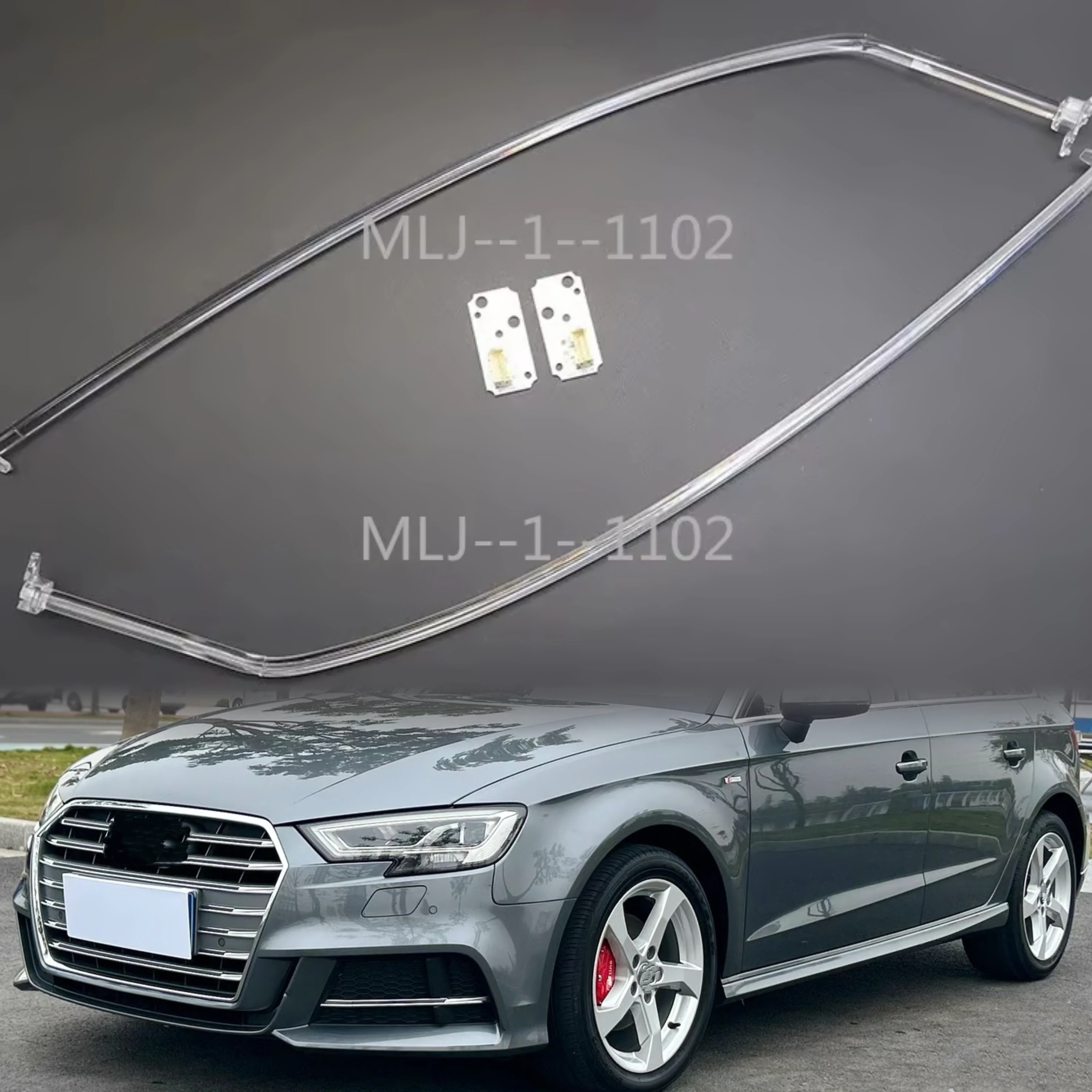 

NEW For Audi A3 2017-2020 LOW Car DRL CHIP Light Guide Strip Angel Eye Light Guide Tube Ballast Chip Module Parts White light