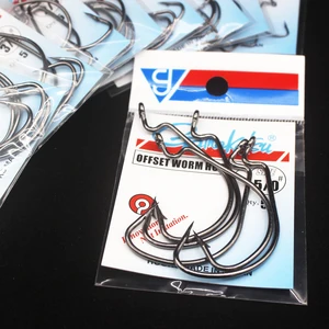 Gamakatsu Offset Worm hook (width) fishing hooks t sea auxiliary triple hook acute hooks hooks head fishing lula hook hook 8 Main Sales Anzol Gamakatsu - №2