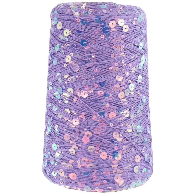 500g Pure Cotton Sequin Yarn,72 Colors DIY Hand Woven Sweater Jacket, Hat Crochet Thread, Accessory Knitting Yarn, Holiday Gift