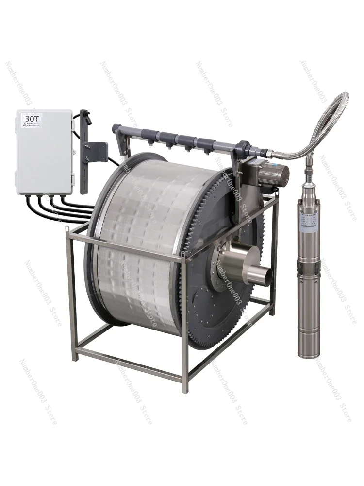 Drum Microstrainer Aquaculture Automatic Backwash Circulating Filter System Farm Submerged Filter