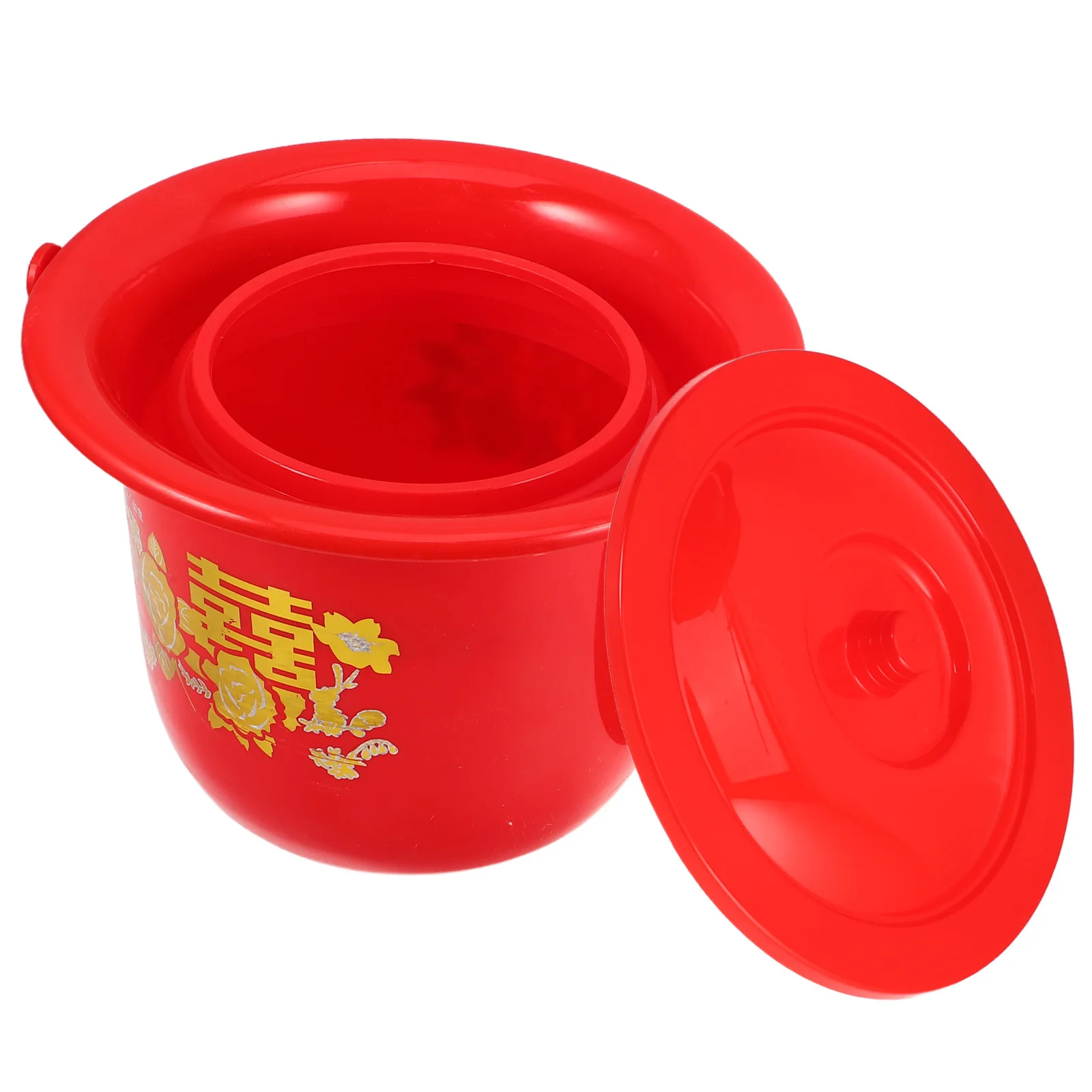 

1 Portable Chamber Pot With Lid Lightweight For Elderly Women Children Night Use Home Travel Outdoor Bedside Bathroom Camping