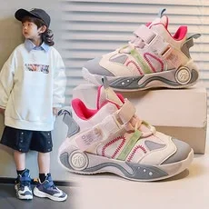 

2025Новая кожаная детская спортивная обувь и маленькая кожаная обувь, баскетбольная обувь, детские кроссовки