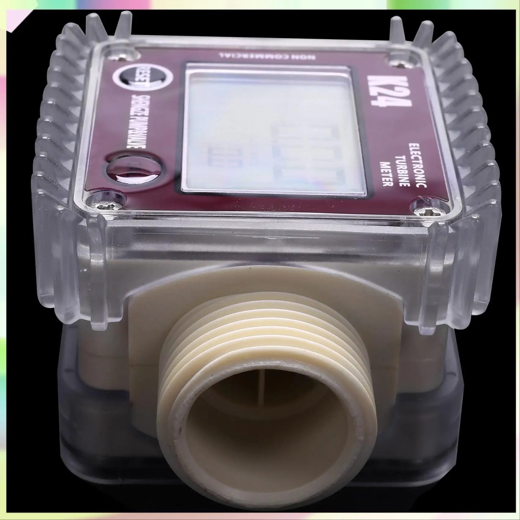 

B23B 3X Digital Lcd K24 Flow Meter Turbine Fuel Flow Tester For Chemicals Water Sea Liquid Flow Meters Measuring Tools