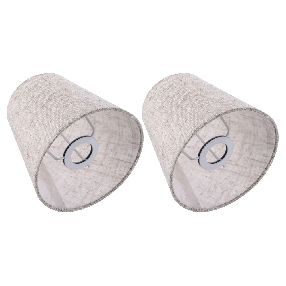 

2pcs Fabric Lamp Shades Cloth Lamp Covers for Ceiling Lights Chandeliers Bedside Lamps Dustproof Durable Soft Light Linen
