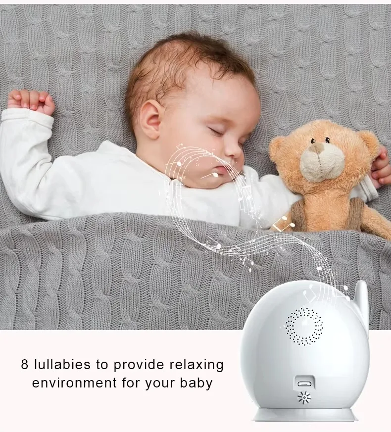 4.3Inch Video Baby Monitor With Screen Two Way Auido 1000ft Range Surveillance Temperature Lullaby Video Electronic Babysitter