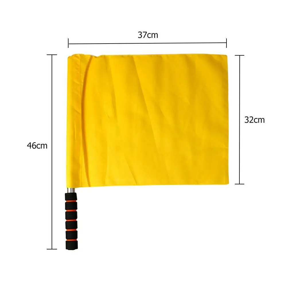 Red White Yellow Color Soccer Referee Flag Fair Play Sports Match Football Linesman Flags 3 Colors Soccer Referee Flag