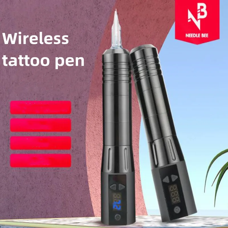

2022 NEW ORIGINAL Professional Wireless Tattoo Machine Pen Powerful Coreless Motor Lithium Battery LED Display for Artist Body