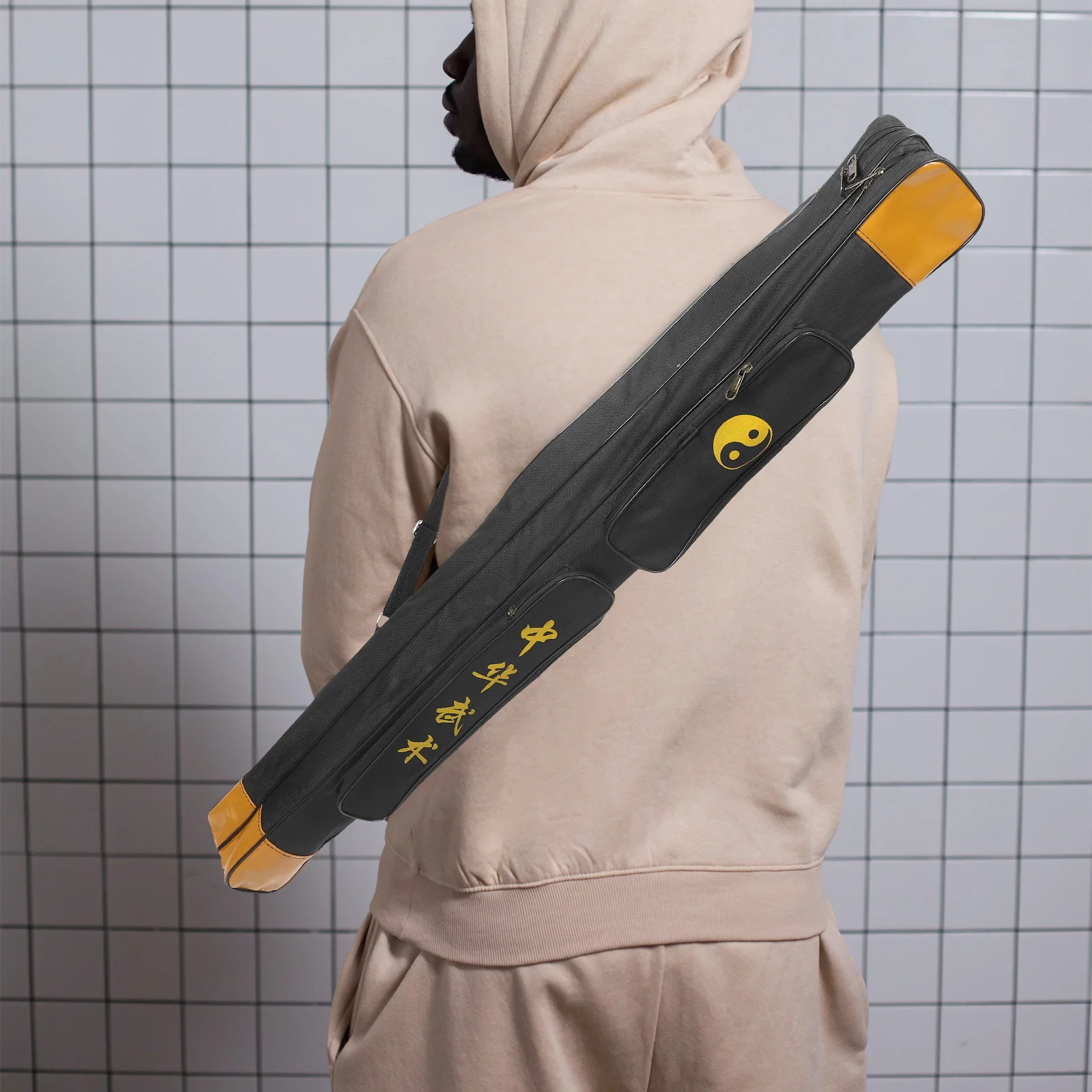 

Double-Layer Bag Oxford Cloth Wear-Resistant Long Sword Storage Pouch Portable Chinese Japanese Sword Carrying Case