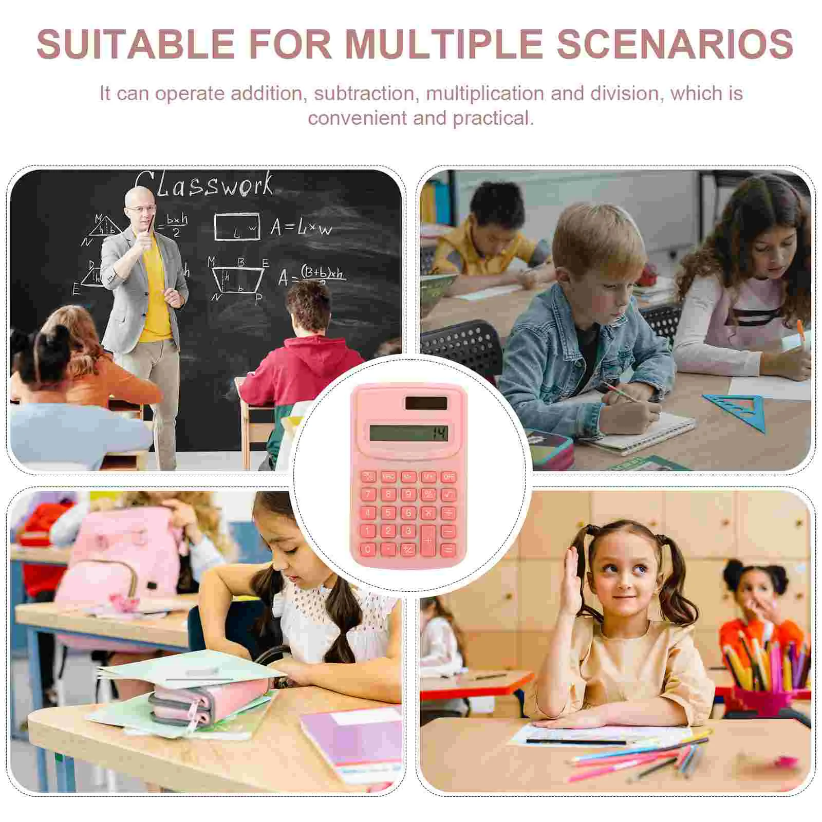 Small Calculator Adorable Portable Lovely Candy Color Intelligent Electronic Convenient for Students Plastic Handheld Office