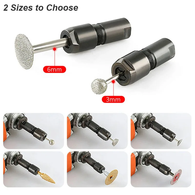 Angle Grinder Conversion Adapter To Straight Chuck Converter Collet 100 Type M10 Thread Modify Grind Polish Cut Drill Power Tool