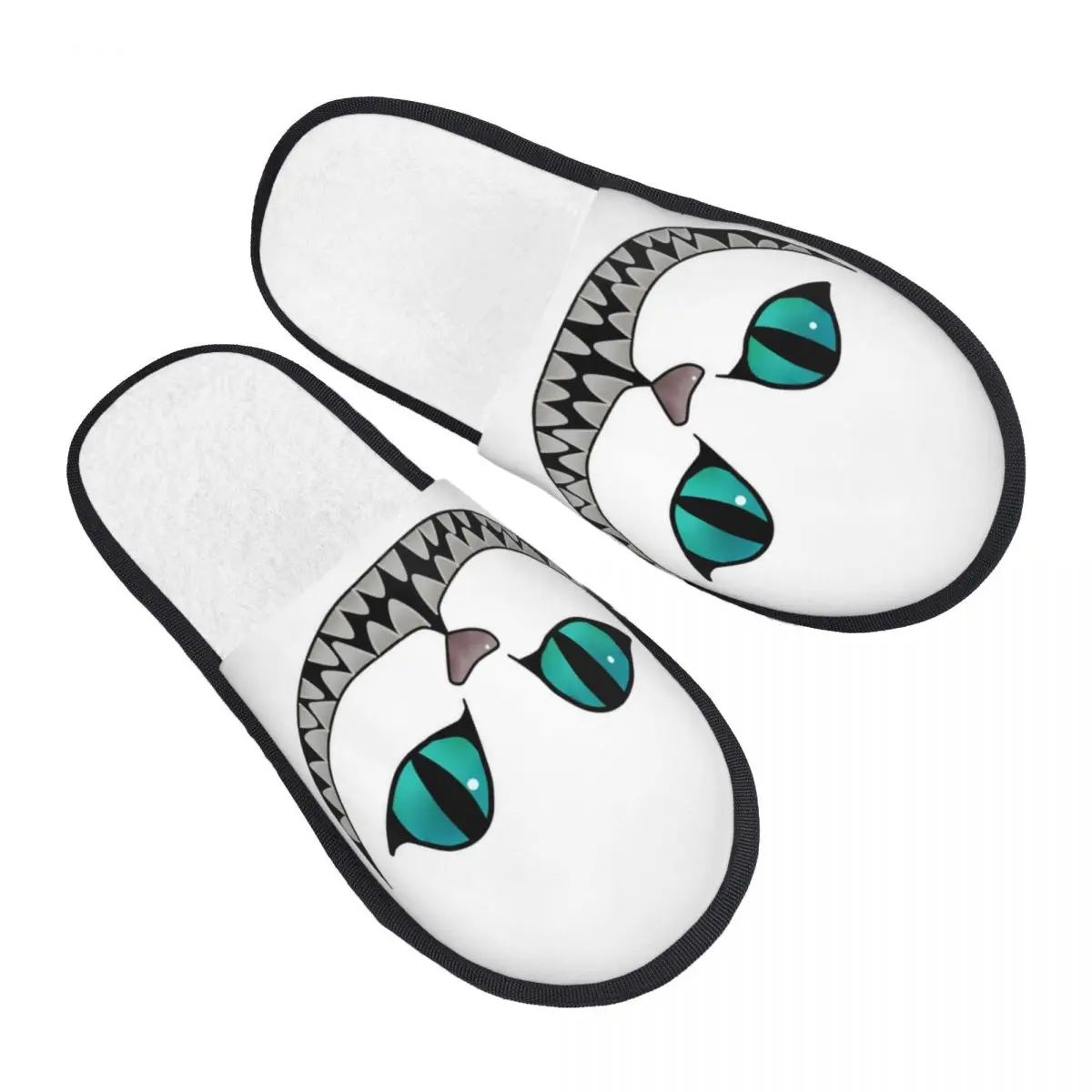 

Custom Cheshire Cat Smile Memory Foam Slippers Women Cozy Warm House Slippers