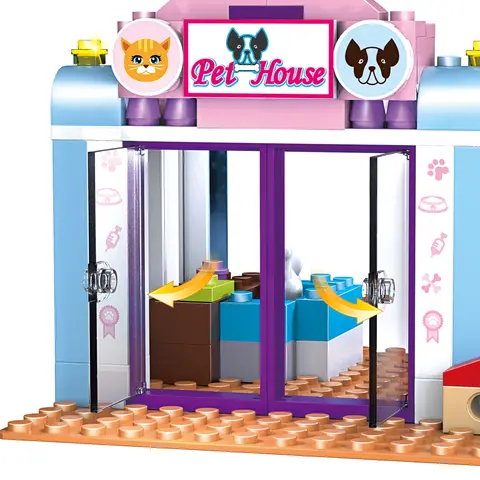 COGO Mini Street View-byggklossar - City Cola Store-modell - Monterade slottsleksaker för barn (802 delar) 10 best sales cogo byggstenar - №3