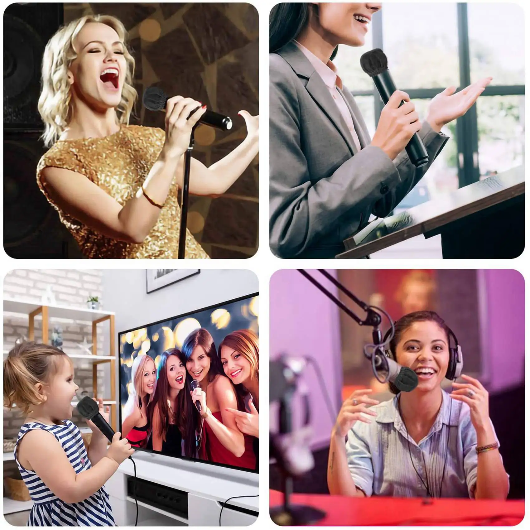 500 Pcs Disposable Microphone Covers, Windscreen Mic Covers, Handheld Microphone Protective Cap For Karaoke-Y47A