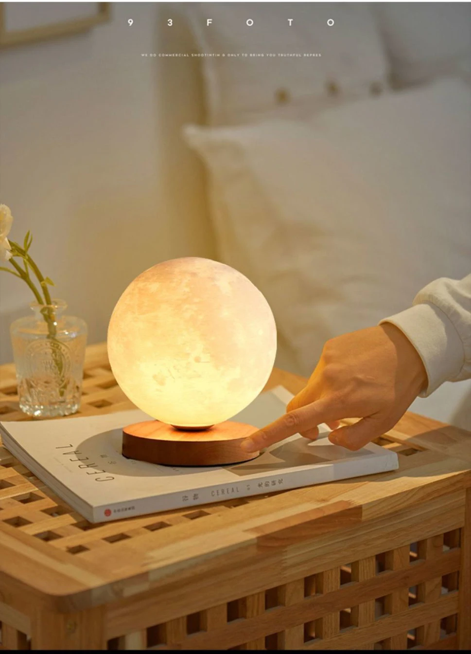 Creative Moon Led G9 Three-Color Lamp Bedroom Bed Deluxe Room Decoration Bedroom Nightlight Room Lamp